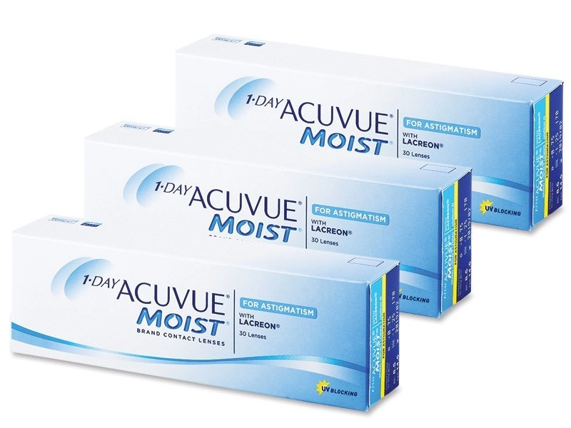 Lenti a contatto giornaliere 1-DAY ACUVUE MOIST for ASTIGMATISM 90 lenti di Johnson & Johnson