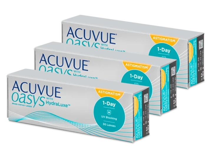Lenti a contatto giornaliere ACUVUE OASYS 1-DAY with Hydraluxe for ASTIGMATISM 90 lenti di Johnson & Johnson