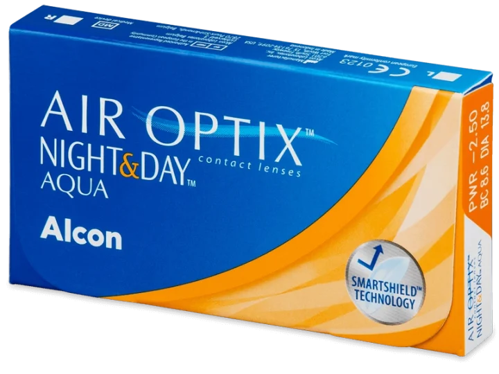 Lenti a contatto mensili AIR OPTIX NIGHT&DAY AQUA 6 lenti di Alcon